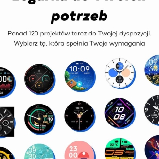 Smartwatch Damski GRAVITY GT12-6 Fioletowy Pasek Silikonowy + Srebrna Bransoleta - 23