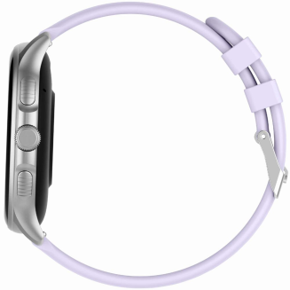 Smartwatch Damski GRAVITY GT12-6 Fioletowy Pasek Silikonowy + Srebrna Bransoleta - 7