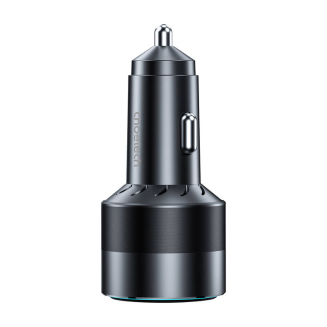 Szybka ładowarka samochodowa Choetech 63W Dual USB-C 45w+ USB-A 18w (czarna) - 2