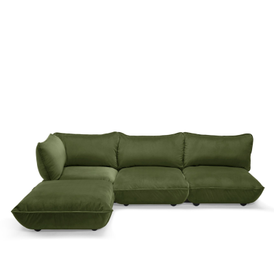 Sofa narożna Fatboy Sumo Corner Sofa Velvet Deep Green