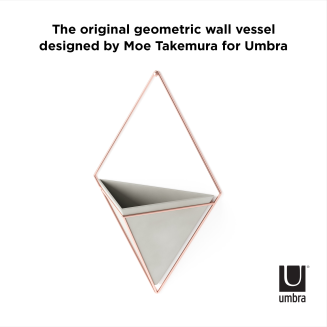  Umbra Trigg Concrete-Copper Large wall plant pot - 7