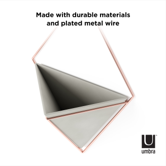  Umbra Trigg Concrete-Copper Large wall plant pot - 8
