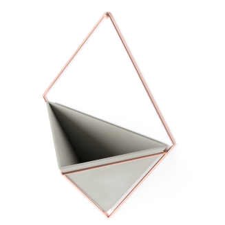  Umbra Trigg Concrete-Copper Large wall plant pot - 3