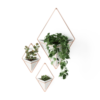 Doniczka ścienna Umbra Trigg Concrete-Copper Large - 4