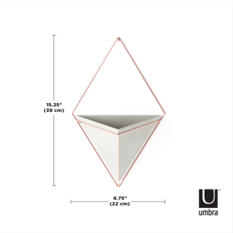 Doniczka ścienna Umbra Trigg Concrete-Copper Large - 6