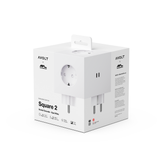 Rozszerzacz gniazd Avolt Square 2 z podwójnym USB-C, 30 W, opalizująca biel - 2