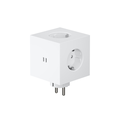 Rozszerzacz gniazd Avolt Square 2 z podwójnym USB-C, 30 W, opalizująca biel
