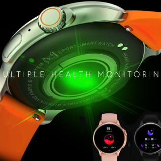 Smartwatch Męski RUBICON RNCF12 Tytan/Orange SMARUB245 - 9