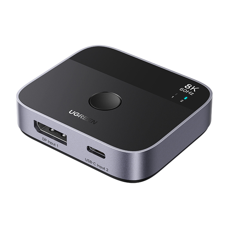 Przełącznik UGREEN AW701 2w1 DisplayPort+USB-C 8K