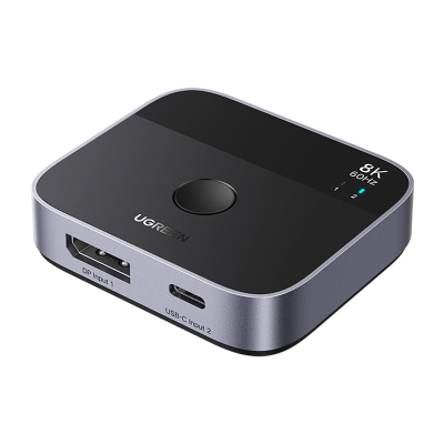 Przełącznik UGREEN AW701 2w1 DisplayPort+USB-C 8K
