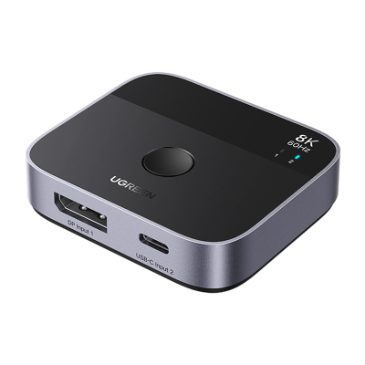 Przełącznik UGREEN AW701 2w1 DisplayPort+USB-C 8K