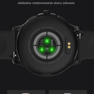 Smartwatch Damski GRAVITY GT12-1 Czarny Pasek Silikonowy + Czarna Bransoleta - 20