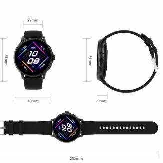 Smartwatch Damski GRAVITY GT12-1 Czarny Pasek Silikonowy + Czarna Bransoleta - 24