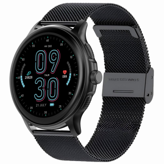 Smartwatch Damski GRAVITY GT12-1 Czarny Pasek Silikonowy + Czarna Bransoleta - 3