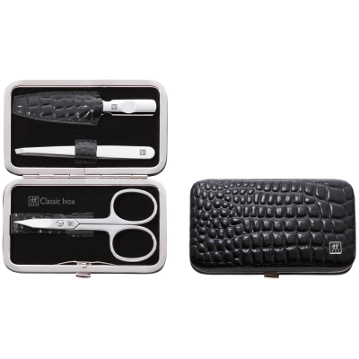  Zwilling Twinox manicure set - taupe, leather case, 3 pieces - Taupe