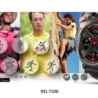 Smartwatch VELTORI VT140-1 Czarny Pasek Silikonowy - 15