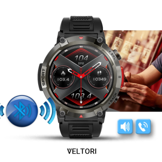 Smartwatch VELTORI VT140-1 Czarny Pasek Silikonowy - 18
