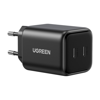 Ładowarka sieciowa Ugreen X526, 45W, GaN, 2x USB-C (czarna) - 3