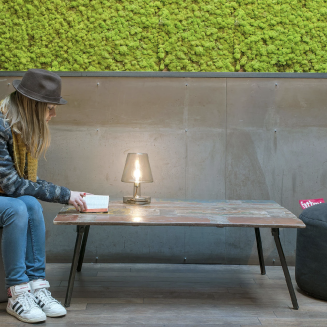  Fatboy Point Stonewashed Rhubarb pouffe 35x50 cm - 5