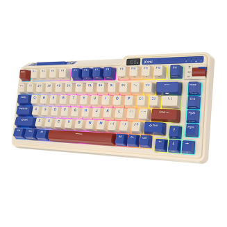 Bezprzewodowa klawiatura mechaniczna Royal Kludge KZZI K75 pro RGB, Moment Switch (retro-niebieska) (QWERTY) - 3