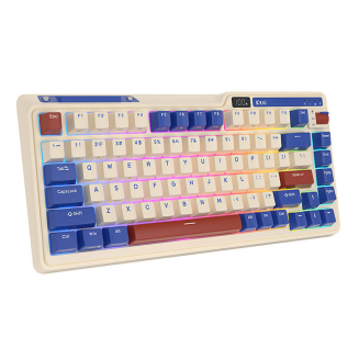 Bezprzewodowa klawiatura mechaniczna Royal Kludge KZZI K75 pro RGB, Moment Switch (retro-niebieska) (QWERTY) - 5