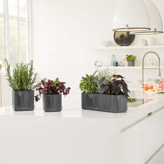  Lechuza Cube Glossy 14 herb pot | 16 glossy anthracite - 7