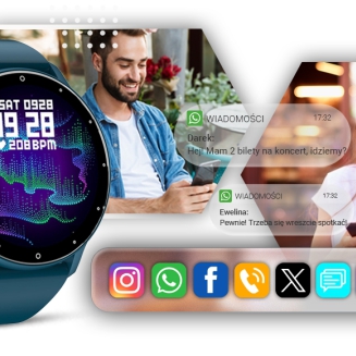Smartwatch GIEWONT Niebieski GW120-4 - 8