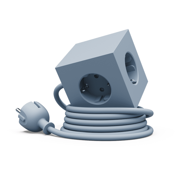 Listwa zasilająca Avolt Square 1 z podwójnym USB-C 30 W i podstawą magnetyczną 3 m niebieska