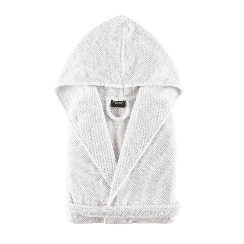 Szlafrok dziecięcy Graccioza Bee Waffle Baby White