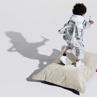 Pufa dla dzieci Fatboy Junior Stonewashed Silver Grey 130x100 cm - 3