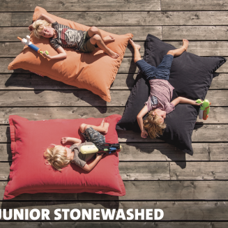 Pufa dla dzieci Fatboy Junior Stonewashed Silver Grey 130x100 cm - 5