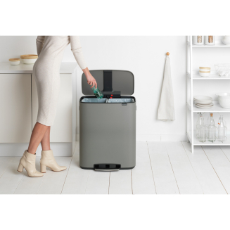 Brabantia Bo waste bin 2x30l mineral gray - 7