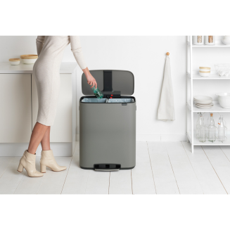 Kosz na śmieci Brabantia Bo 2x30l mineralny szary - 7
