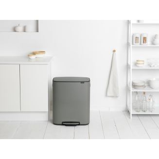 Kosz na śmieci Brabantia Bo 2x30l mineralny szary - 9