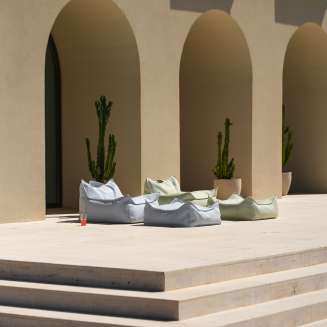 Pufa dziecięca Wigiwama Square Ottoman OUTDOOR Azure - 10