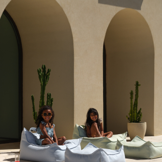 Pufa dziecięca Wigiwama Square Ottoman OUTDOOR Azure - 9