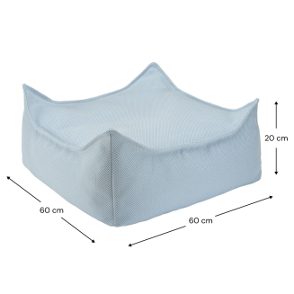 Pufa dziecięca Wigiwama Square Ottoman OUTDOOR Azure - 2