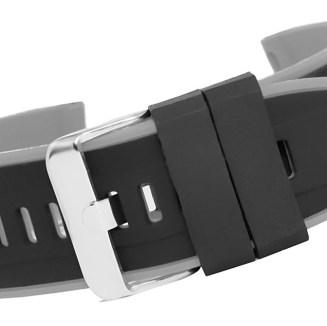 Pasek silikonowy CZARNO-SZARY U22-22-5 - 2