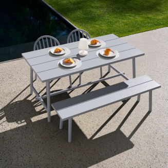 Ławka ogrodowa Fatboy Fred's Bench Light Grey 160x40x46 cm - 15