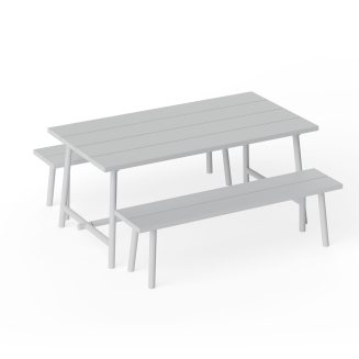 Ławka ogrodowa Fatboy Fred's Bench Light Grey 160x40x46 cm - 5