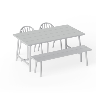 Ławka ogrodowa Fatboy Fred's Bench Light Grey 160x40x46 cm - 6