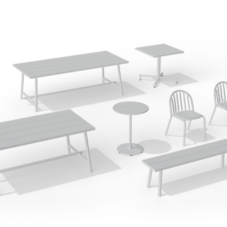 Ławka ogrodowa Fatboy Fred's Bench Light Grey 160x40x46 cm - 7