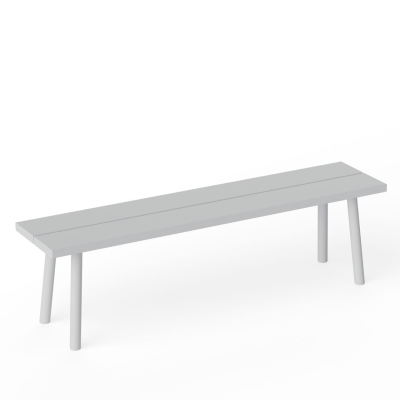  Fatboy Fred's Bench Light Grey 160x40x46 cm