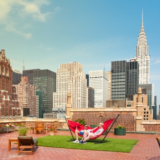  Fatboy Headdemock Deluxe Red hammock with black stand - 11