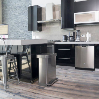 Kosz z kieszenią na worki Simplehuman 55 l stalowy FPP - 5