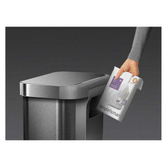 Kosz z kieszenią na worki Simplehuman 55 l stalowy FPP - 6