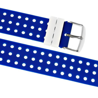 Pasek silikonowy NIEBIESKO-BIAŁY U12-22-6 - 4