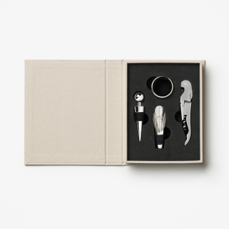 Zestaw prezentowy do wina - beżowy | PRINTWORKS - 2