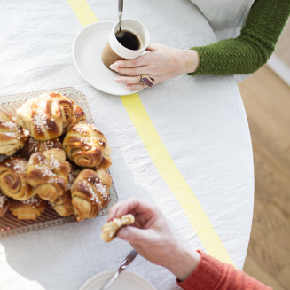 Obrus-narzuta Lapuan Kankurit Usva linen-yellow 150x260 cm - 2