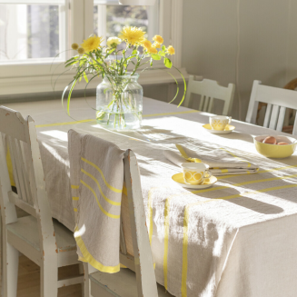 Obrus-narzuta Lapuan Kankurit Usva linen-yellow 150x260 cm - 4